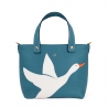 'En L'Air le Sac Oie' Nappa Leather Handbag Indigo & Gold