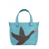 'En L'Air le Sac Oie' Sac Cabas Cuir Nappa Azur & Or