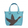 'En L'Air le Sac Oie' Sac Cabas Cuir Nappa Azur & Or