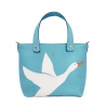 'En L'Air le Sac Oie' Nappa Leather Handbag Sky Blue & Gold