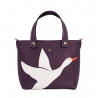 'En L'Air le Sac Oie' Nappa Leather Handbag Dark Purple & Gold