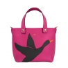 'En L'Air le Sac Oie' Sac Cabas Cuir Nappa Fuchsia & Or
