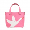 'En L'Air le Sac Oie' Sac Cabas Cuir Nappa Rose & Or