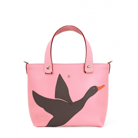 'En L'Air le Sac Oie' Nappa Leather Handbag Light Pink & Gold