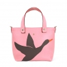 'En L'Air le Sac Oie' Sac Cabas Cuir Nappa Rose Poudré & Or