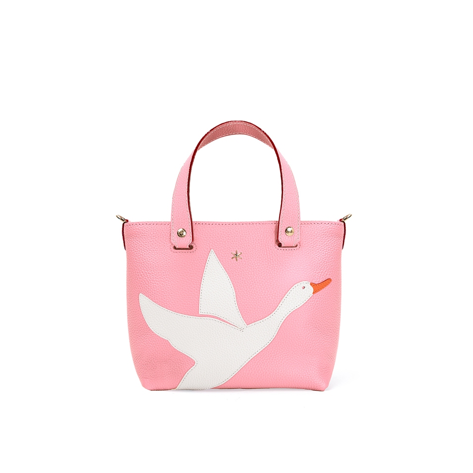 'En L'Air le Sac Oie' Nappa Leather Handbag Light Pink & Gold