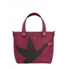 'En L'Air le Sac Oie' Nappa Leather Handbag Dark Red & Gold