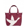 'En L'Air le Sac Oie' Sac Cabas Cuir Nappa Bordeaux & Or