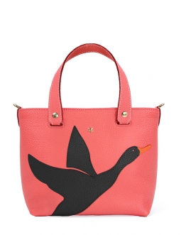 'En L'Air le Sac Oie' Sac Cabas Cuir Nappa Pastèque & Or