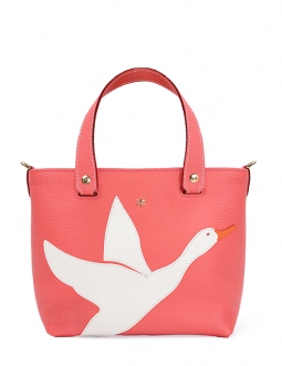 'En L'Air le Sac Oie' Sac Cabas Cuir Nappa Pastèque & Or