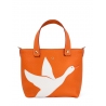 'En L'Air le Sac Oie' Sac Cabas Cuir Nappa Orange & Or