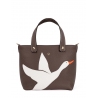 'En L'Air le Sac Oie' Nappa Leather Handbag Chocolate & Gold