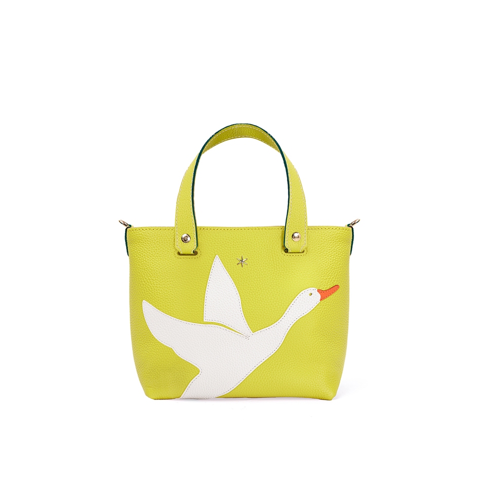 'En L'Air le Sac Oie' Nappa Leather Handbag Paille & Gold