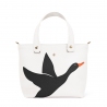 'En L'Air le Sac Oie' Sac Cabas Cuir Nappa Neige & Or