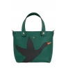 'En L'Air le Sac Oie' Sac Cabas Cuir Nappa Vert Pin & Or