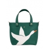 'En L'Air le Sac Oie' Sac Cabas Cuir Nappa Vert Pin & Or