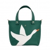 'En L'Air le Sac Oie' Sac Cabas Cuir Nappa Vert Pin & Or