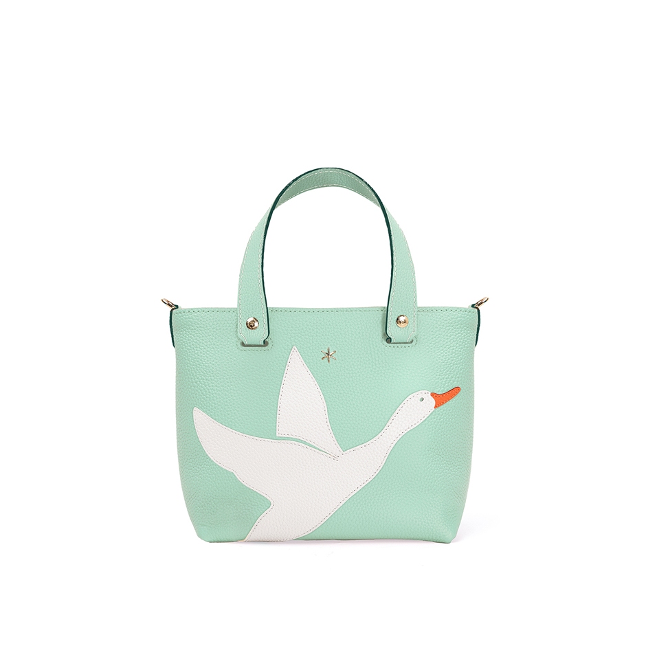 'En L'Air le Sac Oie' Sac Cabas Cuir Nappa Opaline & Or