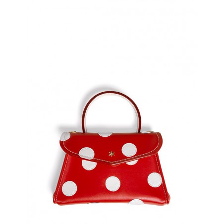 'Chantilly Silk Pois' Leather handbag Red & Gold