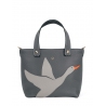 'En L'Air le Sac Oie' Sac Cabas Cuir Nappa Ardoise & Or