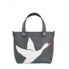 'En L'Air le Sac Oie' Sac Cabas Cuir Nappa Ardoise & Or