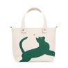'En L'Air le Sac Le Chat' Nappa Leather Handbag Cream & Gold