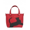 'En L'Air le Sac Le Chat' Sac Cabas Cuir Nappa Écrevisse & Or