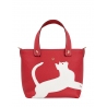 'En L'Air le Sac Le Chat' Sac Cabas Cuir Nappa Écrevisse & Or