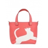 'En L'Air le Sac Le Chat' Sac Cabas Cuir Nappa Pastèque & Or