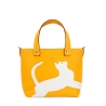 'En L'Air le Sac Le Chat' Nappa Leather Handbag Yellow & Gold