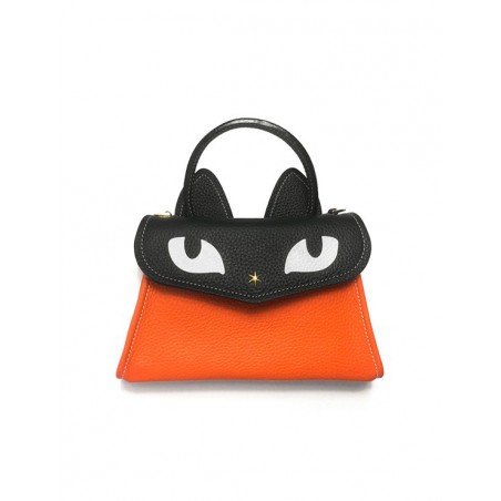 'Chantilly Le Chat' Nappa Leather handbag orange