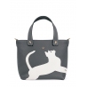 'En L'Air le Sac Le Chat' Nappa Leather Handbag Ardoise & Gold