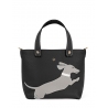 'En L'Air le Sac Téckel' Nappa Leather Handbag Black & Gold