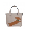 'En L'Air le Sac Téckel' Sac Cabas Cuir Nappa Perle & Or