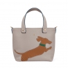 'En L'Air le Sac Téckel' Nappa Leather Handbag Pearl Grey & Gold