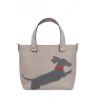 'En L'Air le Sac Téckel' Nappa Leather Handbag Pearl Grey & Gold