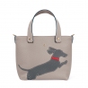 'En L'Air le Sac Téckel' Nappa Leather Handbag Pearl Grey & Gold
