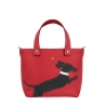 'En L'Air le Sac Téckel' Sac Cabas Cuir Nappa Écrevisse & Or
