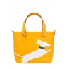 'En L'Air le Sac Téckel' Nappa Leather Handbag Yellow & Gold
