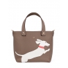 'En L'Air le Sac Téckel' Sac Cabas Cuir Nappa Volcan & Or