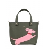 'En L'Air le Sac Téckel' Sac Cabas Cuir Nappa Taiga & Or