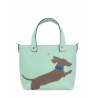 'En L'Air le Sac Téckel' Sac Cabas Cuir Nappa Opaline & Or