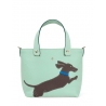 'En L'Air le Sac Téckel' Nappa Leather Handbag Opaline & Gold