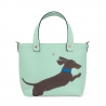 'En L'Air le Sac Téckel' Nappa Leather Handbag Opaline & Gold