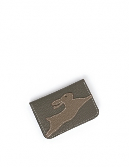 'En L'Air Carte Lièvre' Porte Carte Cuir Nappa Éléphant