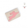 'En L'Air Carte Lièvre' Porte Carte Cuir Nappa Crème
