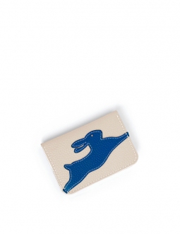 'En L'Air Carte Lièvre' Nappa Leather Card Holder Cream