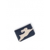 'En L'Air Carte Lièvre' Nappa Leather Card Holder Night Blue
