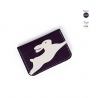 'En L'Air Carte Lièvre' Nappa Leather Card Holder Dark Purple