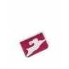 'En L'Air Carte Lièvre' Porte Carte Cuir Nappa Fuchsia